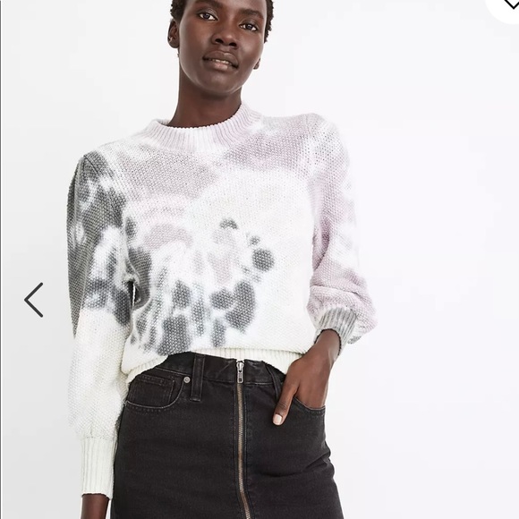 Madewell Sweaters - Madewell puff sleeve tie dye sweater
